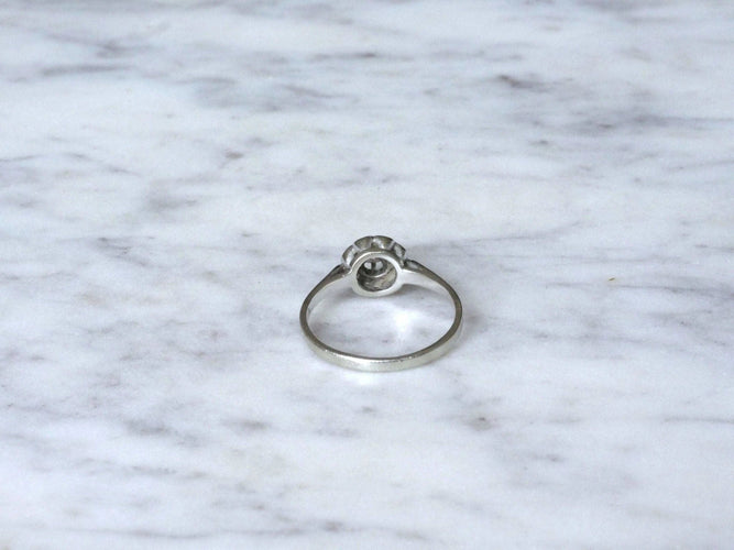 Bague Solitaire en or blanc et diamant 58 Facettes