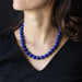 Necklace Lapis lazuli bead necklace and gold clasp 58 Facettes 21-720