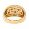 Bague 56 Bague Bandeau Or jaune Rubis 58 Facettes 2229023CN