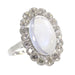 Ring 55 Platinum, diamond & moonstone ring 58 Facettes 19312-0202
