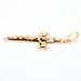 Cross pendant in yellow gold 58 Facettes