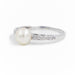 Ring 59 Ring White gold Pearl 58 Facettes 1875600CN