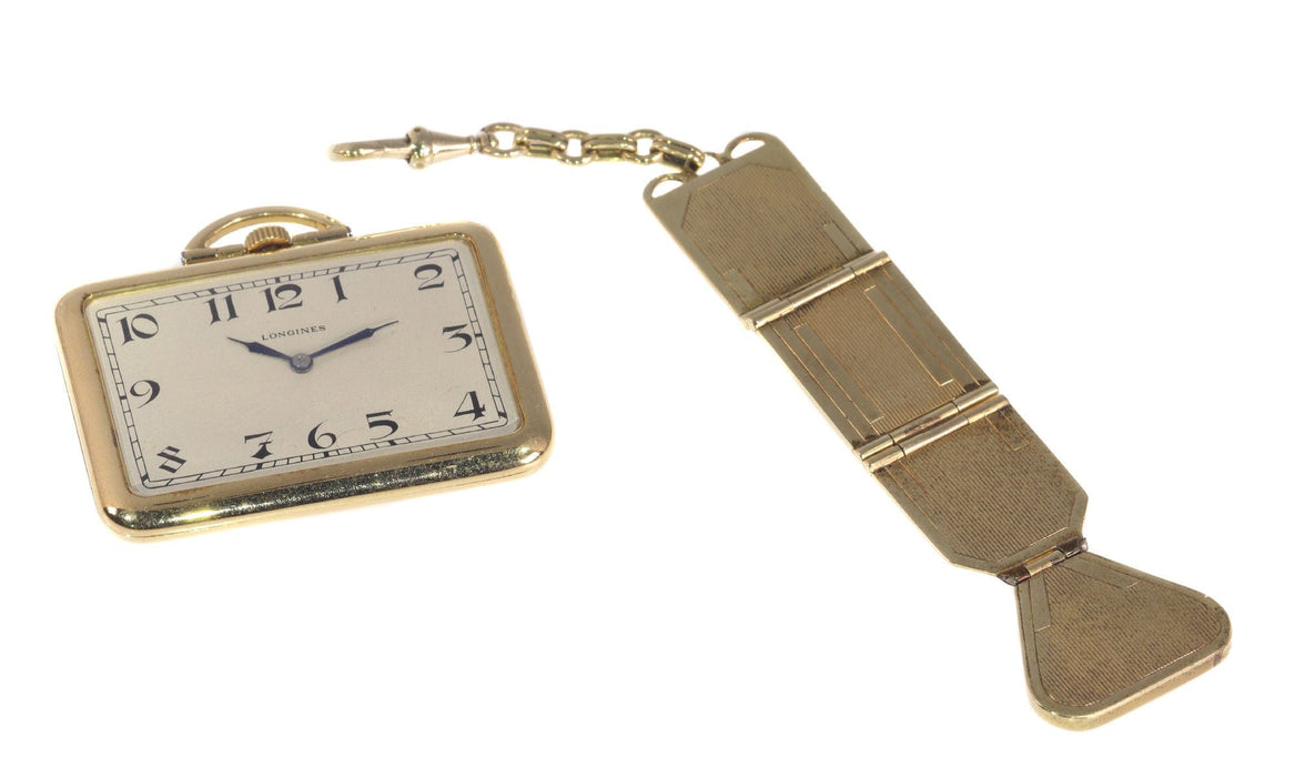 Montre Longines - montre de poche rectangulaire en or 58 Facettes 21092-0209