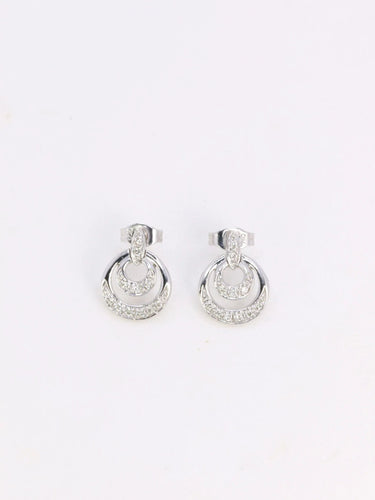 Boucles d'oreilles Boucles d’oreilles vintage or blanc et diamants 58 Facettes 926