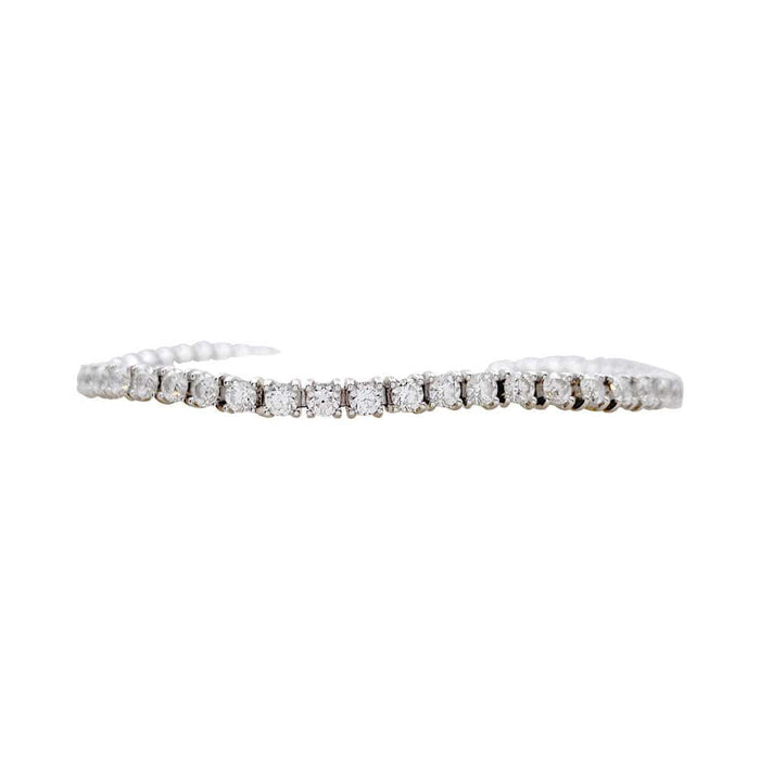 Bracelet Bracelet Cartier, Lignes Essentielles, or blanc, diamants. 58 Facettes 32426