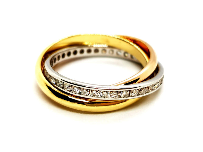 Bague 56 Bague Alliance Or jaune Diamant 58 Facettes 1338972CN