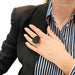 Ring 53 Hermès ring, “Centaure”, pink gold, black jade, diamonds. 58 Facettes 30893