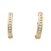 Earrings Pair of yellow gold hoop earrings, diamonds. 58 Facettes 33523