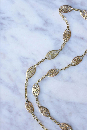 Collier Chaîne maille filigrane en or 58 Facettes