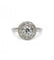 Bague 53 / Blanc/Gris / Or 750 Bague diamant entouré 58 Facettes 220114R