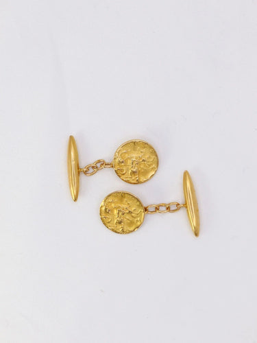 Boutons de Manchette BECKER - Boutons de manchette Art-Nouveau Or jaune 58 Facettes J291