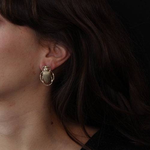 Boucles d'oreilles Boucles d'oreilles scarabée vermeil 58 Facettes N23OR1576