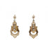 Earrings 4 cm / Yellow / 750‰ Gold Napoleon III Pearl Earrings 58 Facettes 210030SP