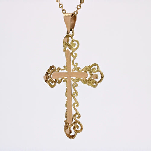 Pendentif Croix ancienne 2 ors 58 Facettes CVP75