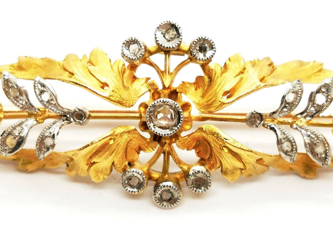 Broche Broche Fleur Or jaune Diamant 58 Facettes 1520142CN