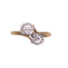 Ring Art Deco Ring Toi et Moi scroll motif rose-cut diamonds 58 Facettes