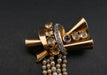 50s Sapphire, Citrine, Diamond and Pearl Brooch 58 Facettes 648942