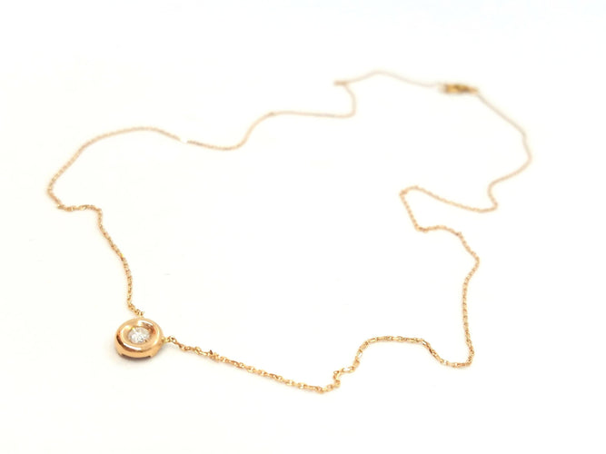 Collier Collier Or rose Diamant 58 Facettes 579115RV