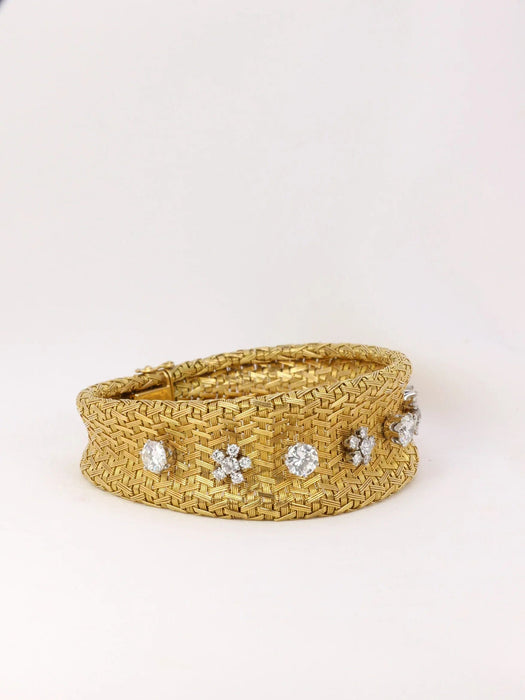 Bracelet Bracelet vintage maille tressée diamants 58 Facettes J95