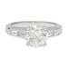 Bague 51 Bague solitaire accompagné diamants baguette. 58 Facettes 31937