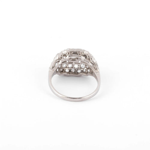 Bague Bague en platine et diamant des années 1930 58 Facettes 0