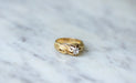 Ring 53 Yellow gold volute diamond bangle ring 58 Facettes