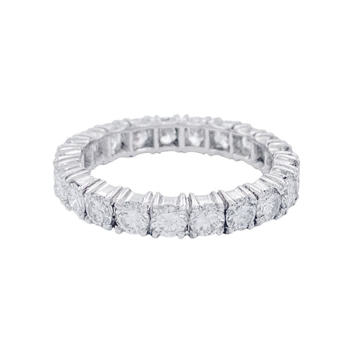 Bague 54 Alliance tour complet or blanc, diamants. 58 Facettes 32467