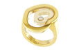 Ring 52 Chopard Happy Diamonds ring yellow gold diamond 58 Facettes 31E00045