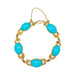 Bracelet Bracelet en or jaune, turquoises. 58 Facettes 31468