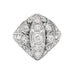 Bague 51 Bague 1920 en or blanc et diamants. 58 Facettes 30712