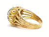 Ring 59 Art Deco Ring Yellow Gold Diamond 58 Facettes 00528CN