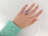 Bague 53 bague PREMIERS JOYAUX bouton or blanc 18k t53 sertie spinelles rose 58 Facettes 249103