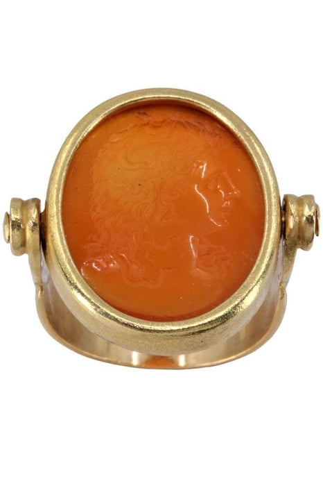 Bague BAGUE INTAILLE CITRINE RÉVERSIBLE 58 Facettes 069461