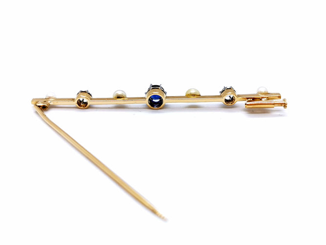 Broche Broche Or jaune Saphir 58 Facettes 990294CD