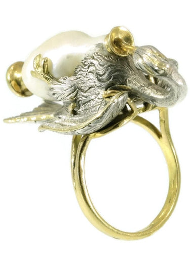 Bague 54 Bague or jaune, argent 58 Facettes 09357-4261