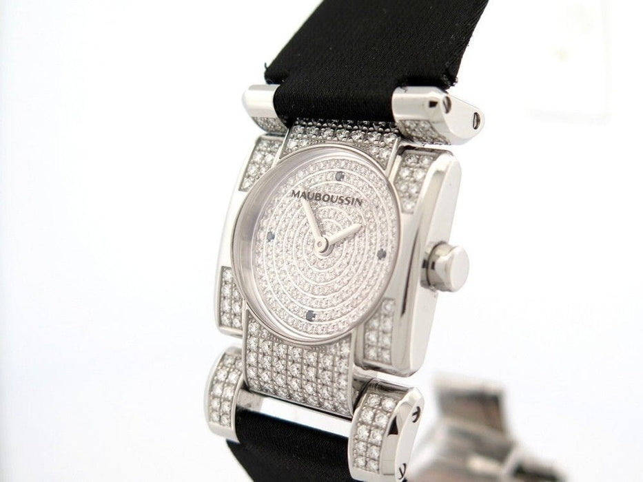 Montre montre MAUBOUSSIN alessandrine 321 quartz 25 mm en acier et diamants 58 Facettes 244340