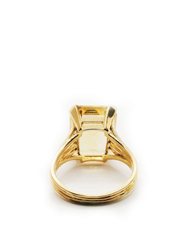 Bague Bague or jaune et citrine 58 Facettes