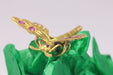 Brooch Clip brooch, gold, diamonds, rubies 58 Facettes 20057-0081