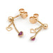 Earrings Heart earrings Yellow gold Ruby 58 Facettes 1670719CN