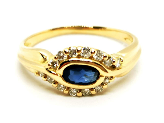 Bague 57 Bague Or jaune Saphir 58 Facettes 1875614CN