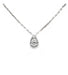 Necklace 39 cm / White/Grey / 750 Gold HALO Pear Diamond Necklace 58 Facettes R220007