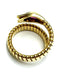 Snake Gas Tube Ring Yellow Gold Ruby Ring 58 Facettes