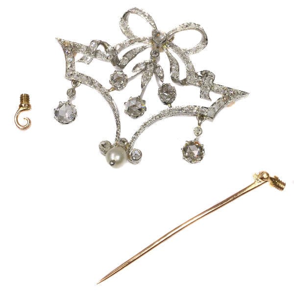 Broche Broche Diamants Et Perle 58 Facettes 17184-0319