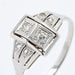 Ring 52 Art deco diamond ring 58 Facettes 21-375A