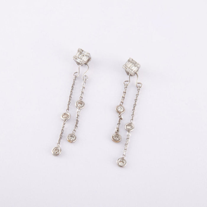 Boucles d'oreilles Boucles d'oreilles Chaînette Diamants 58 Facettes