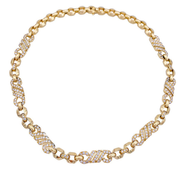 Collier Collier or jaune, diamants. 58 Facettes 32740