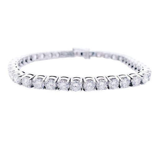 Bracelet Bracelet ligne diamants en or blanc. 58 Facettes 33128