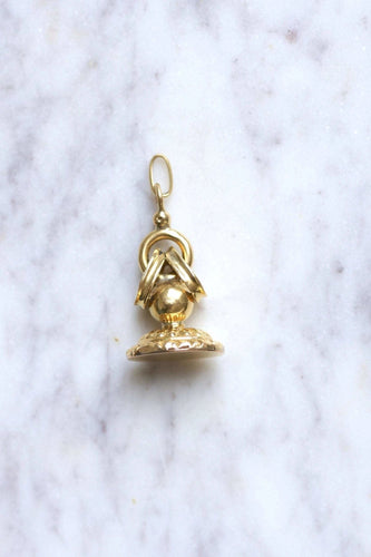 Pendentif Pendentif ancien sceau cachet victorien en or jaune 58 Facettes