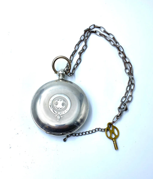 Boutte pocket watch in silver, circa 1890 58 Facettes