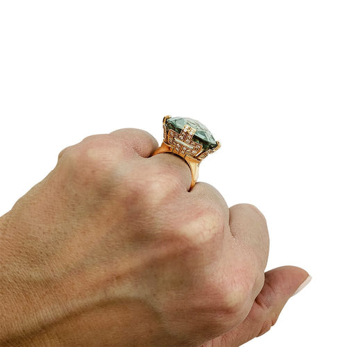 Bague 48 Bague Bulgari, "Parentesi Cocktail", prasiolite, diamants. 58 Facettes 30941